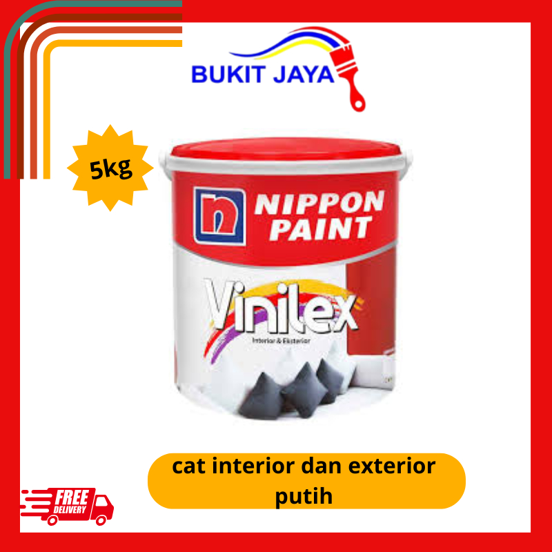 CAT AIR CAT TEMBOK NIPPON VINILEX WARNA PUTIH 300/ 5KG