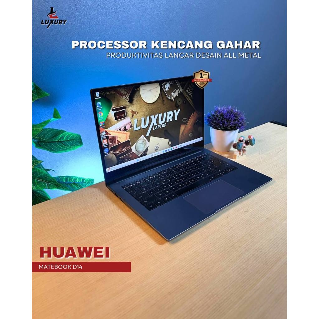 LAPTOP HUAWEI MATEBOOK D14 SLIM RYZEN 7 RAM DDR4 SSD BACKLIGHT FINGERPRINT SECOND