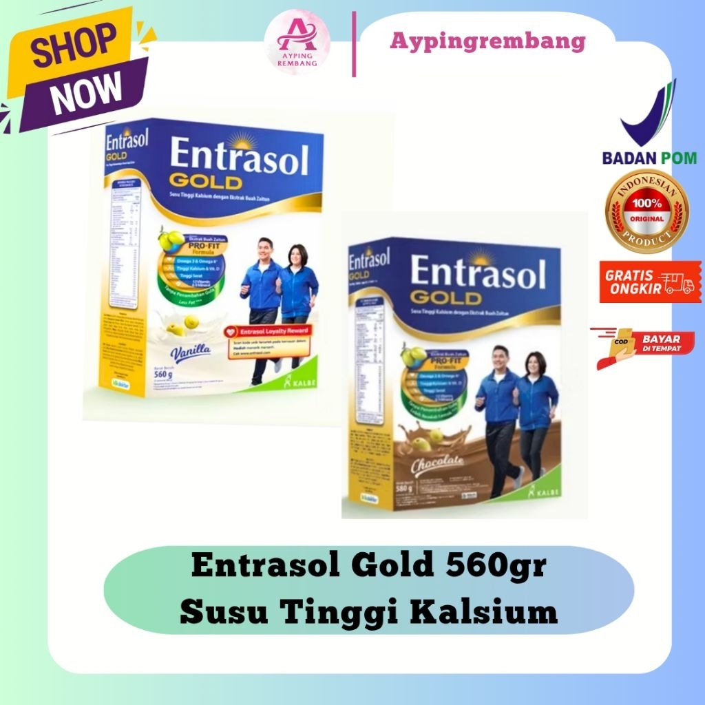 

Entrasol Gold Susu Tinggi Kalsium 560gr