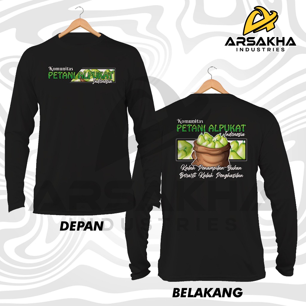 Kaos Lengan Panjang Komunitas Petani Alpukat Indonesia Baru Baju Distro by Arsakha Industries