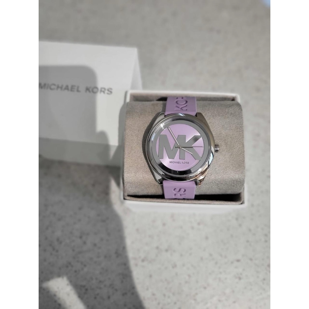 Ready MK Watch Janelle 42mm Silver Purple MK7143