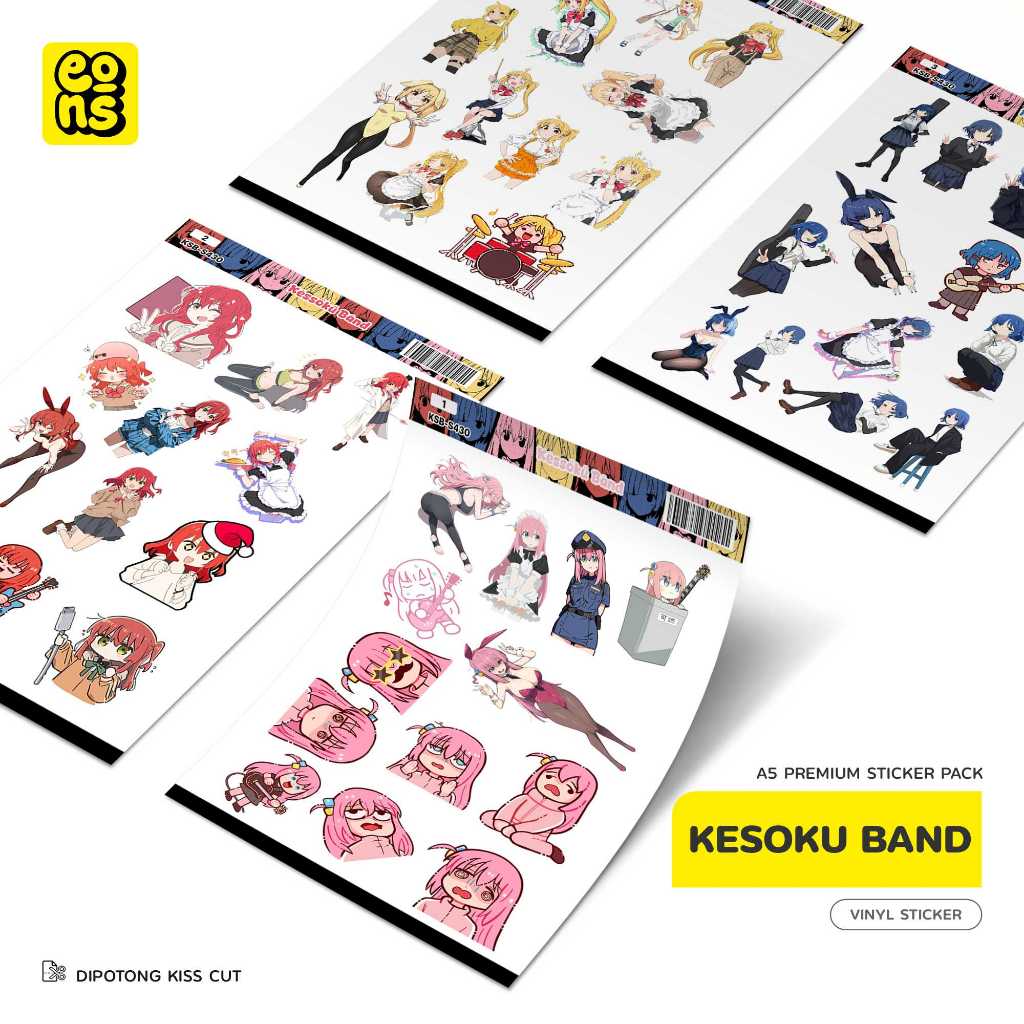 

Stiker Pack KESOKU BAND Waterproof Aesthetic- untuk Laptop, Motor, dan Helm - Paper Stationery