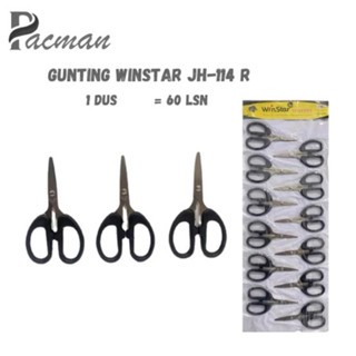 

KA (BLACK, ECERAN) GUNTING RENCENG ISI 12 PCS WIN STAR 12 CM 4 INCH STAINLES STELL TAJAM