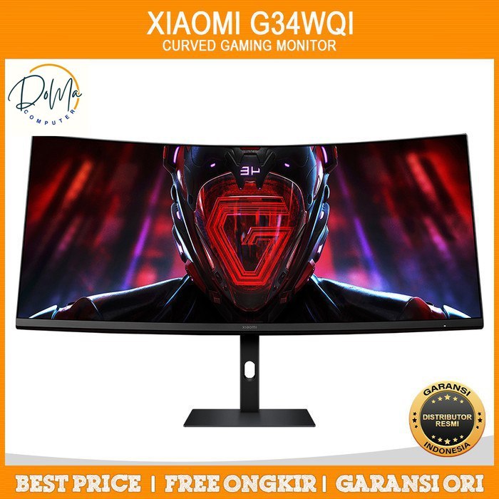 LED Xiaomi G34WQi 34" Curved Gaming Monitor WQHD 180Hz 1ms UltraWide / Monitor 34 Inch