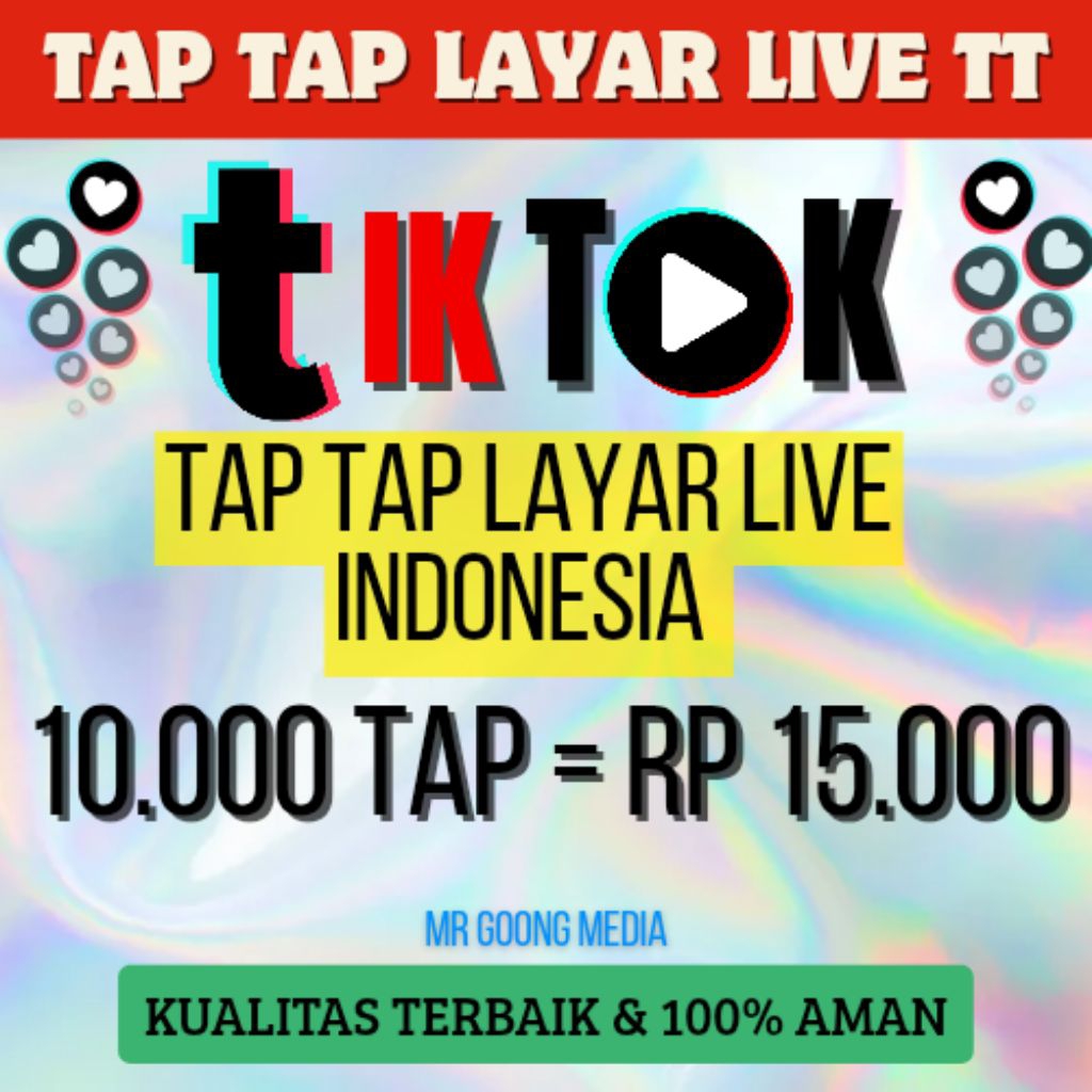 `[GARANSI REAL] AUTO TAP TAP TIKTOK LIVE PENONTON INDO - RAMAIKAN LIVE 5 MENIT