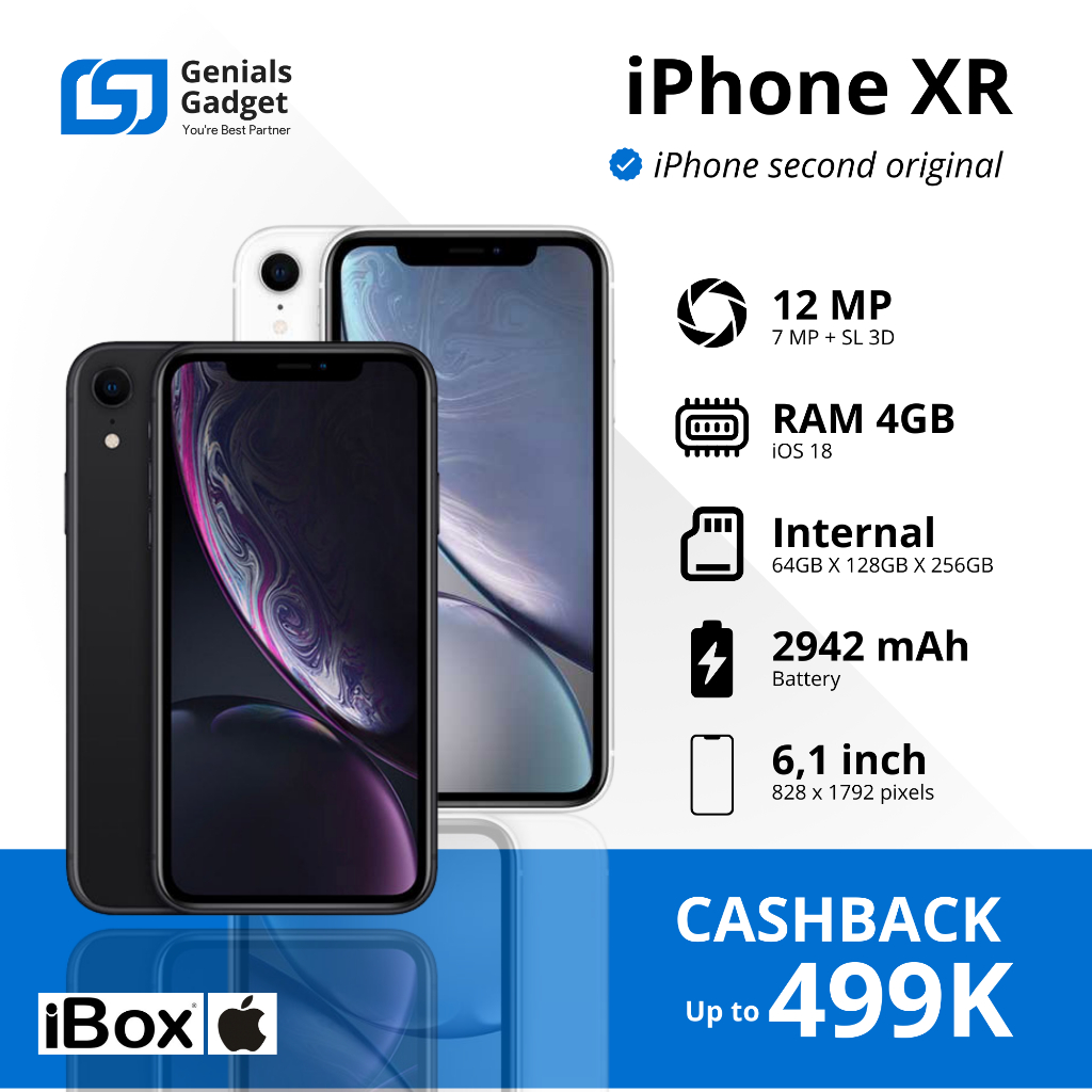 GG - IP XR 64GB 128GB 256GB Second BEKAS | MULUS NORMAL FULLSET