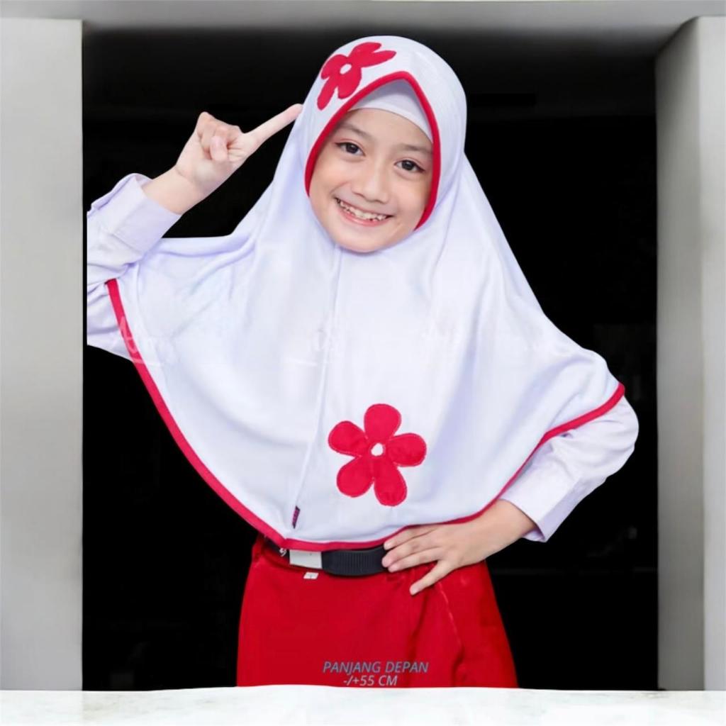 Jilbab Anak Bergo Instan Jilbab Sekolah Kerudung Anak Instan Bergo Sekolah 4 - 10 tahun
