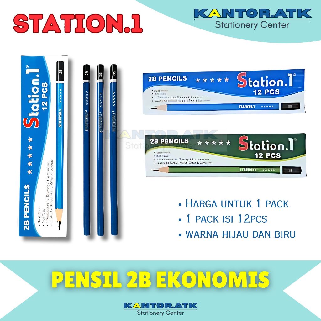 

Pensil 2B Murah Pencil Station (1Pack isi 12Pcs)
