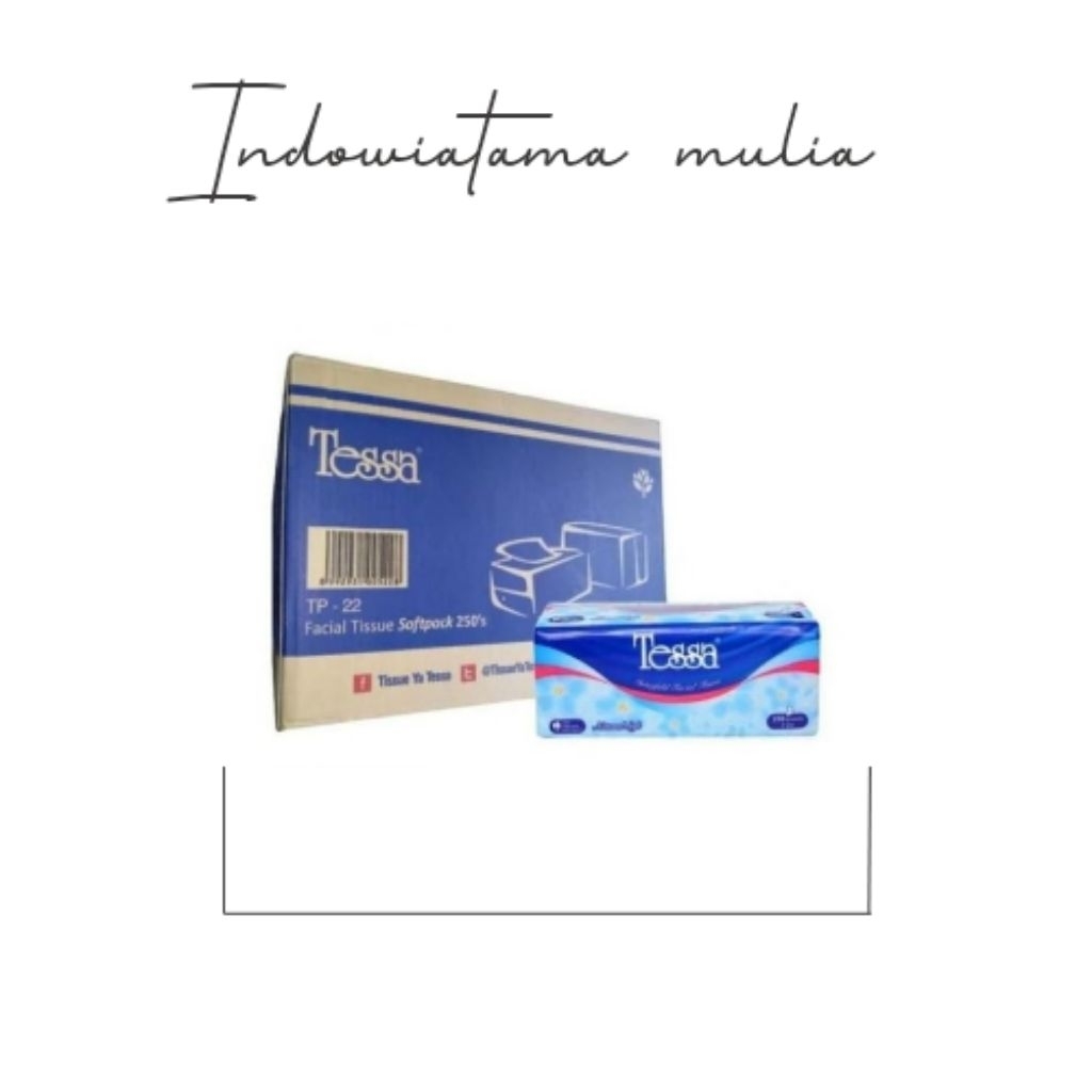 Tisu Tessa 250 Sheet / 2 Ply, Tissue Facial (1 Karton - 40 Pcs)