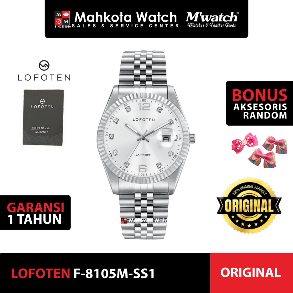 JAM TANGAN WANITA Lofoten F-8105L-SS1 ORIGINAL