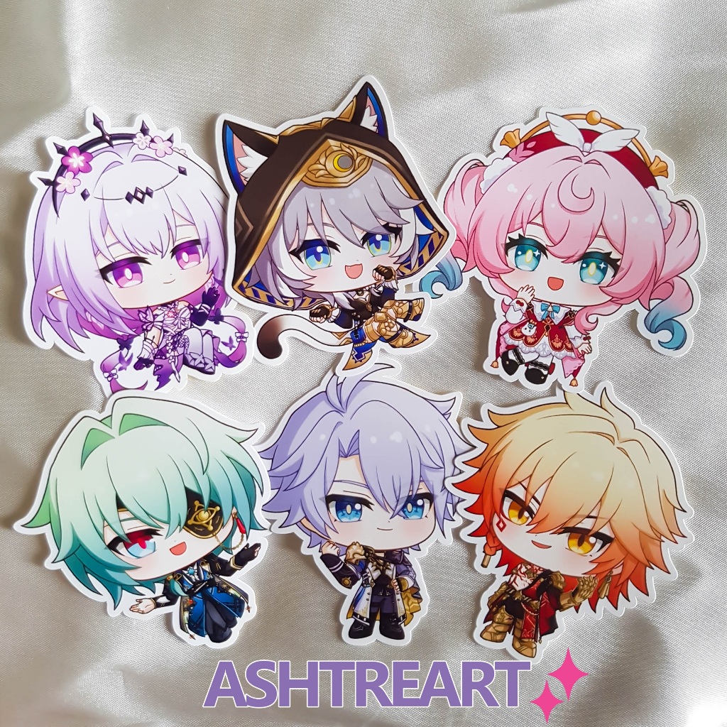 

[Ashtreart] Honkai Star Rail Stickers | Firefly Aventurine Acheron Robin Sunday Mydei Phainon Anaxa
