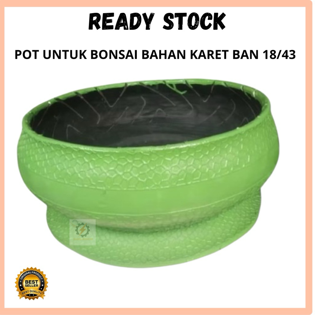 (MURAH) Pot bonsai bahan karet ban 18/43