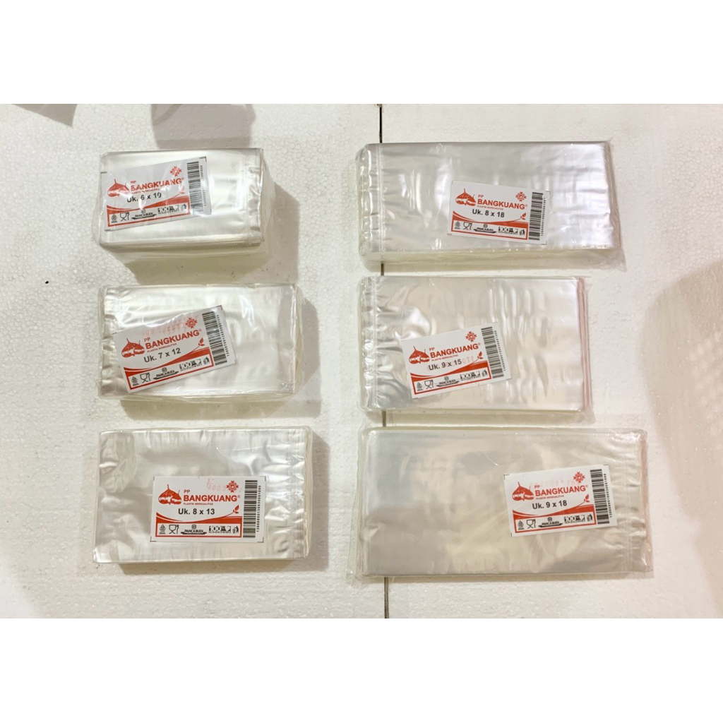 Plastik PP Bangkuang / Kantong Plastik PP Bening / Plastik Kilat (1bks)