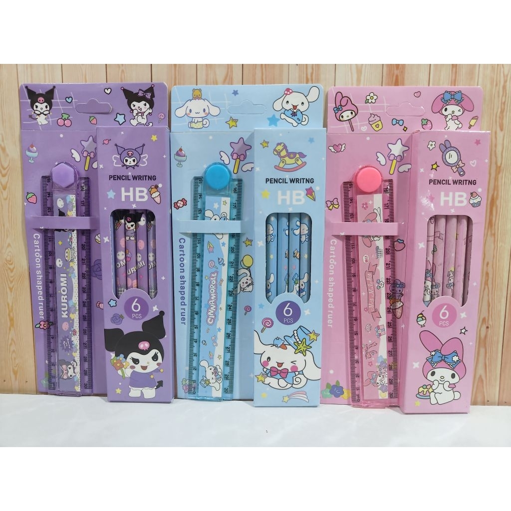 

Pensil Set Sanrio / Pensil HB Sanrio / Pensil Kartun / Penggaris 30cm / Penggaris Lipat / Atk Set