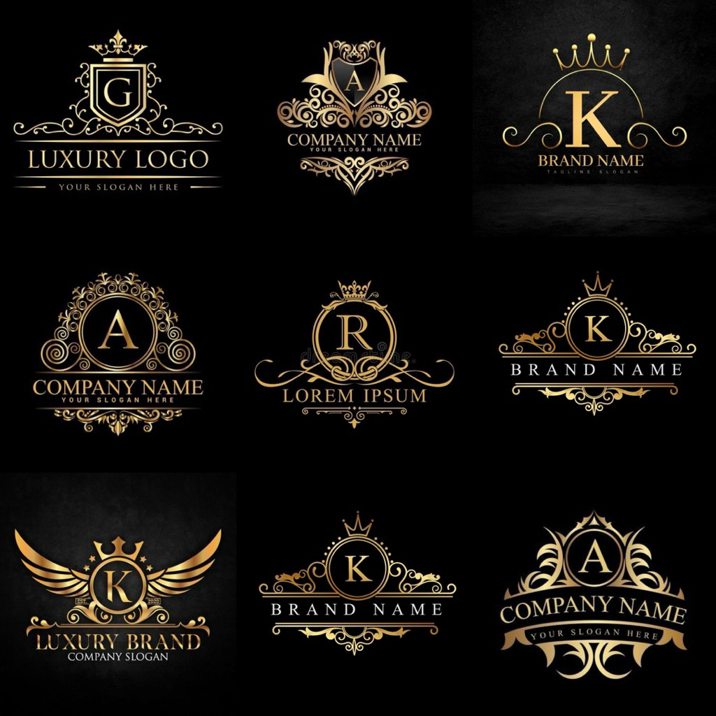

(DRAN ELEGAN GOLD) JASA BIKIN DESAIN LOGO OLSHOP BISNIS SIMPLE ELEGAN