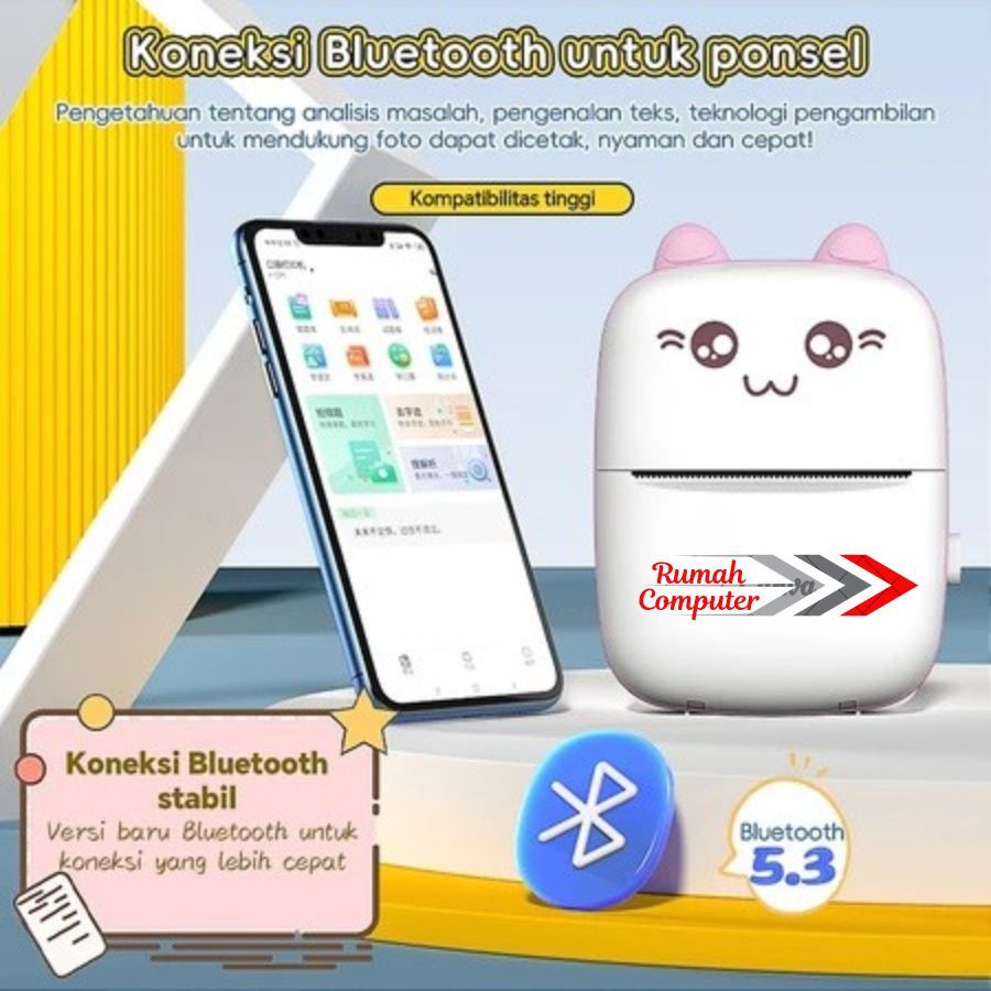 Printer Bluetooth Portable Mini / Printer Bluetooth / Mini Thermal Printer Bluetooth Printer Portabl