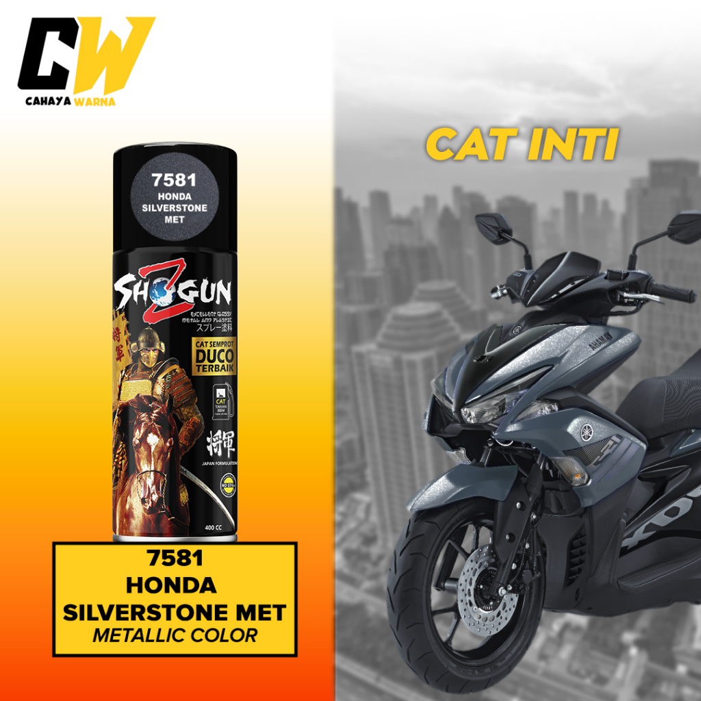 Cat Pilox Shogun Z Paint Gun Metal Abu Metalik Abu Monyet Honda Silverstone 7581
