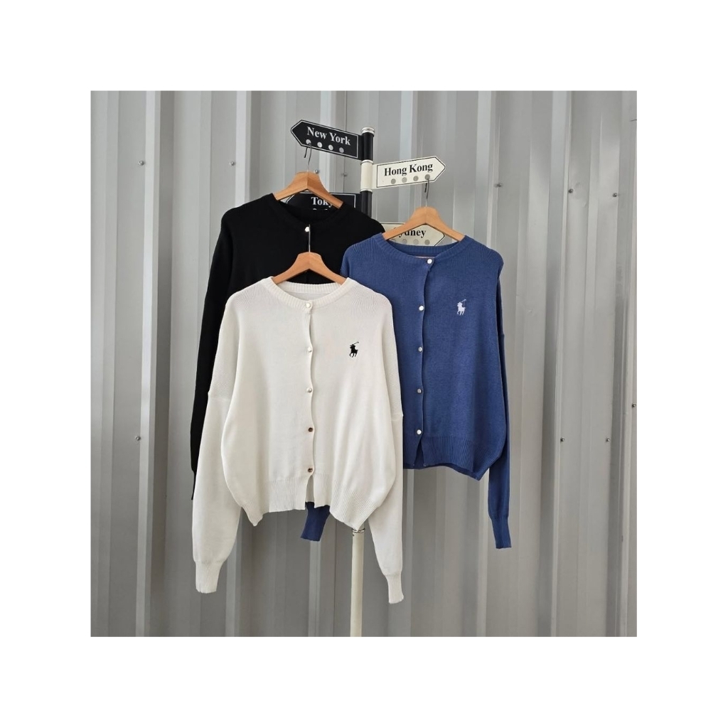 Polo sweater rajut tebal - rajut wanita - Baju rajut