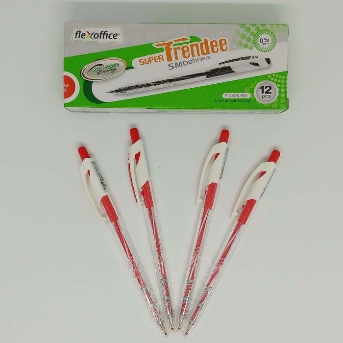 

FLEXOFFICE PENA BALLPOINT SUPER TRENDEE FO-GELB09 MERAH