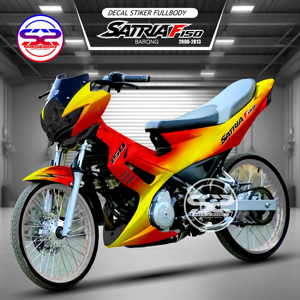 Stiker Motor Satria F150 Fullbody Decal Variasi Motor Satria Fu Barong Motif Bunglon Keren