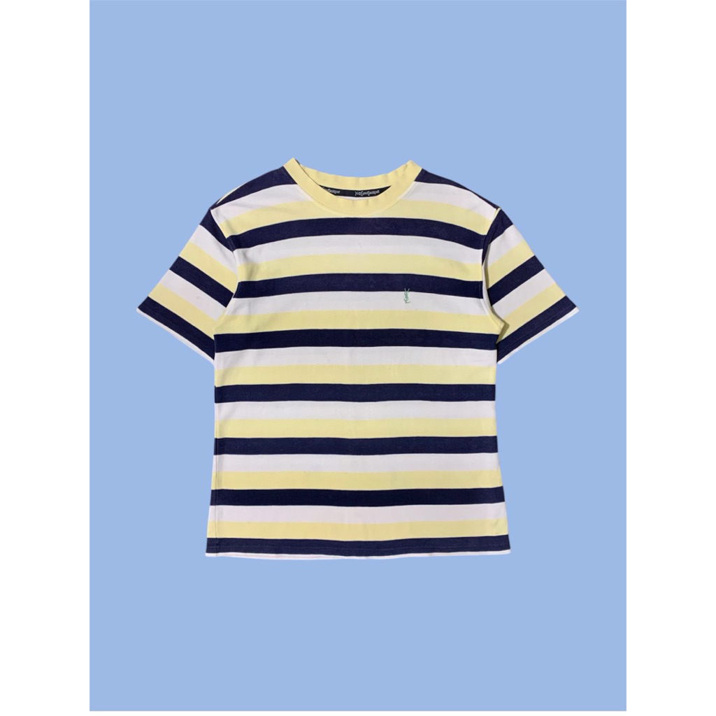 Yves Saint Laurent Oversized Striped T-Shirt | Kaos Ysl Salur