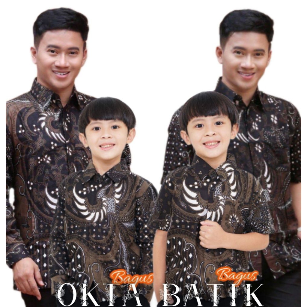 kemeja batik anak laki laki lengan panjang batik ayah dan anak cowok