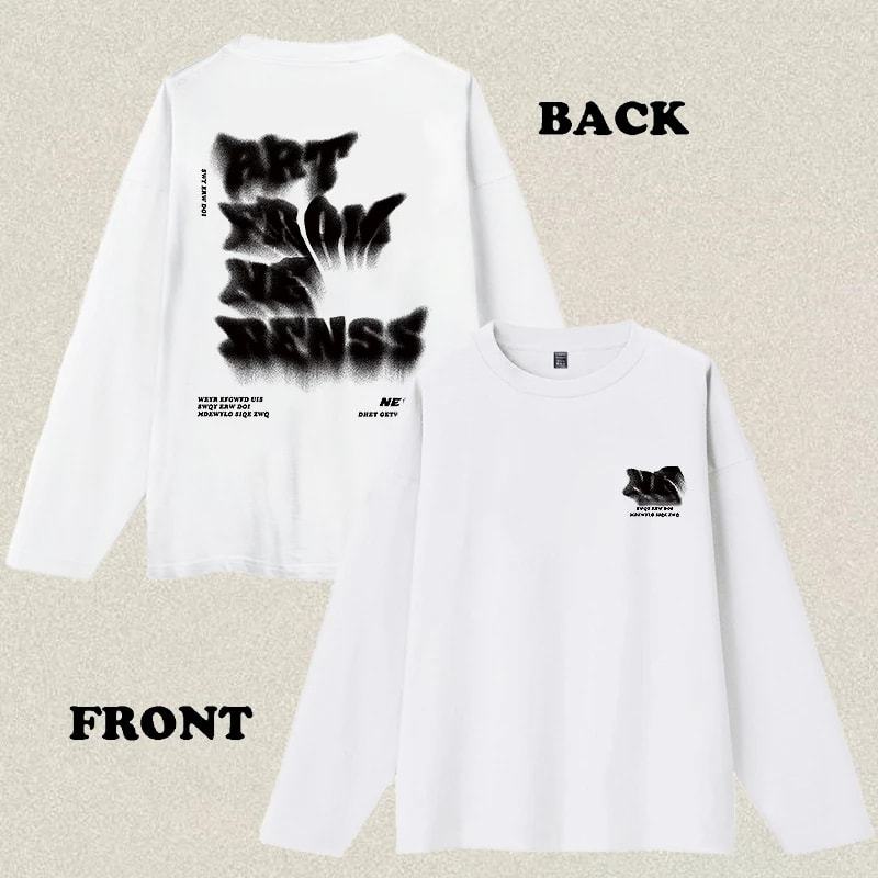 Kaos putih pria XXL | kaos lengan panjang | kaos pria edisi asli motif gaya Korea 100% | kaos longga