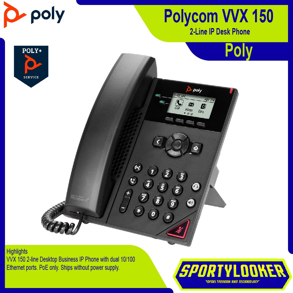 HP POLY Polycom VVX 150 / VVX150 Desktop Business IP Phone