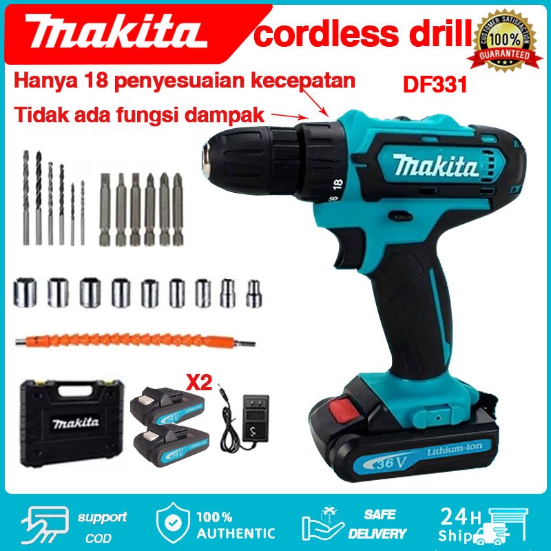 Makita F331 Bor Listrik Tanpa Kabel Obeng Rumah Tangga Obeng Listrik Multifungsi Tanpa Kabel