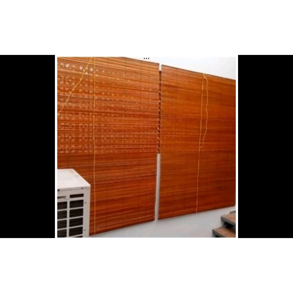 (Murah) tirai bambu outdoor anti air/ tirai bambu natural dan plitur gulung bonus tali gulung