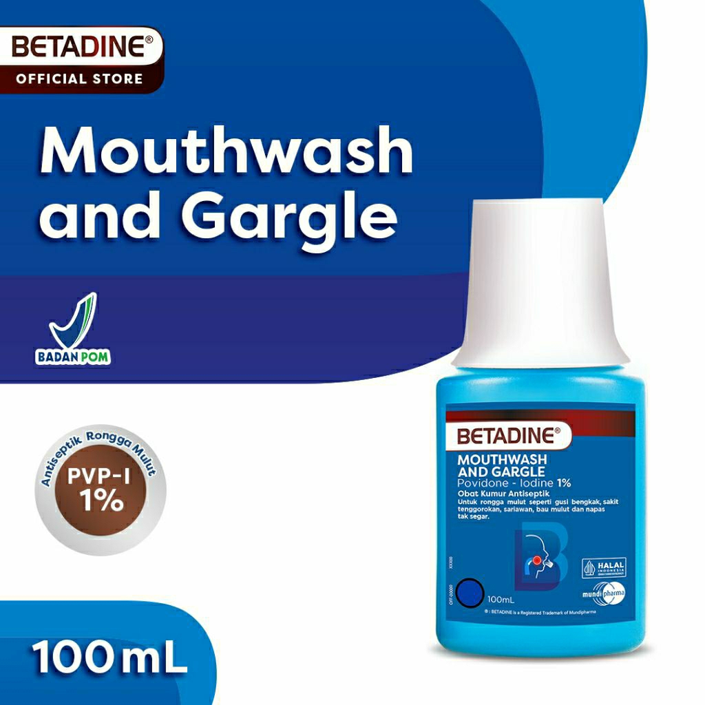 Betadine Kumur 100ml / Betadine Kumur 190ml