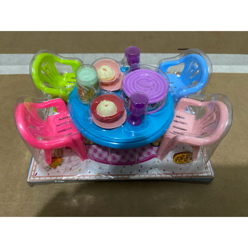 Mainan Anak Meja Makan Plastik Kemasan Pres