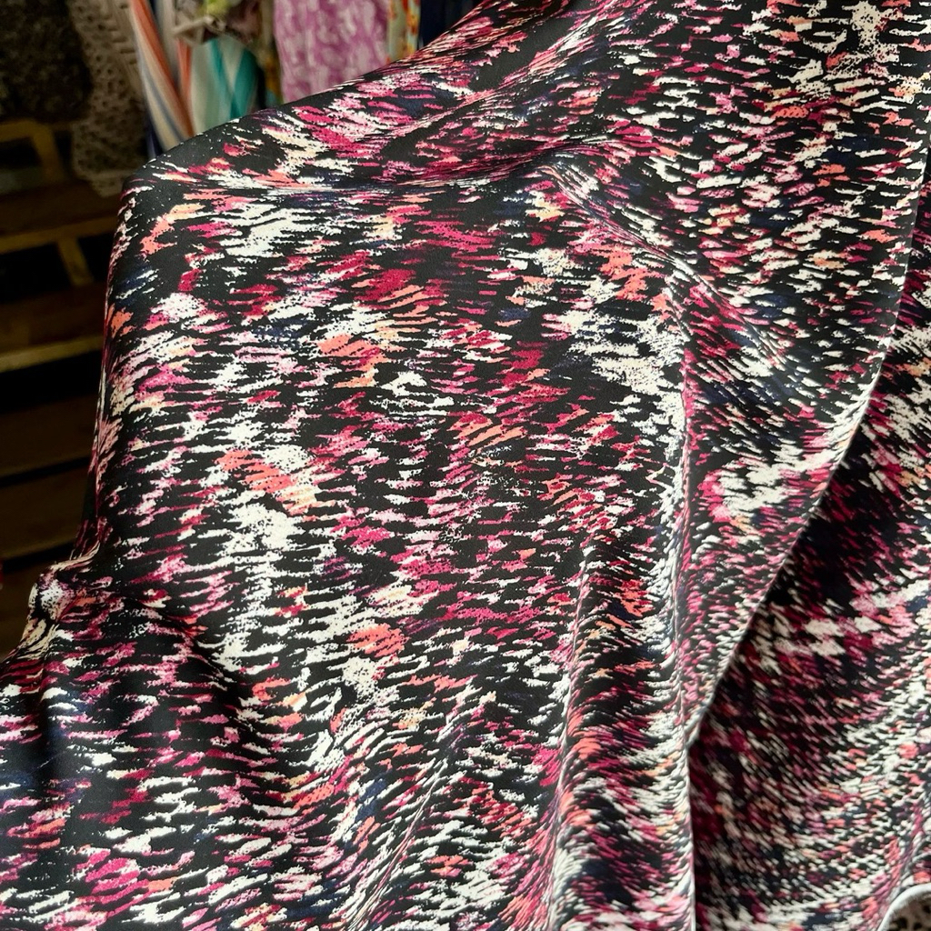 kain lady zara  bahan zara crepe motif abtrak