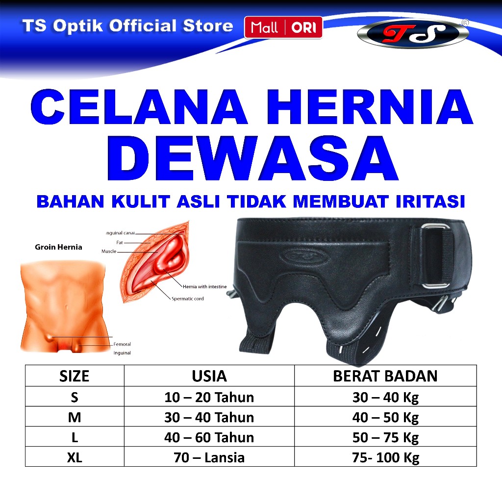 Celana Hernia TS Khusus Dewasa Ingunial Obat Tanpa Operasi Turun Berok Pria Wanita Korset Supporter