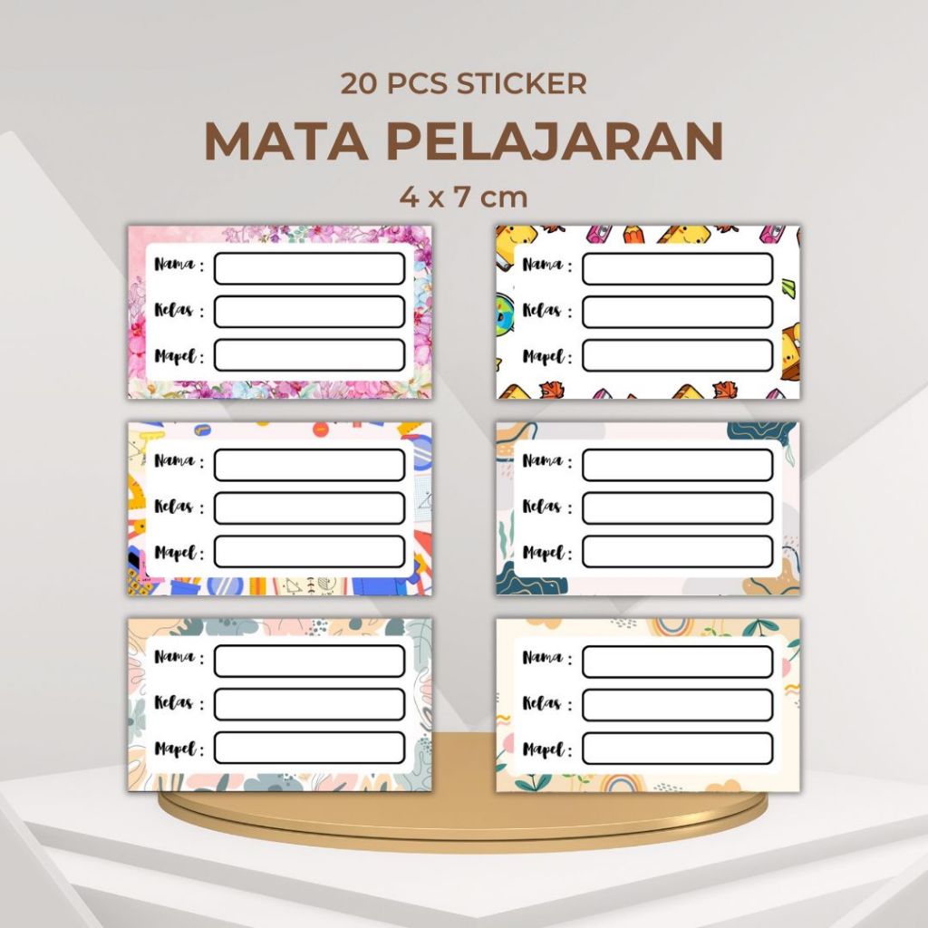 

Stiker Mata Pelajaran Sekolah SD SMP SMA Label Buku Pelajaran Sekolah Custom Tulisan Sticker MapeL Mata Pelajaran Sekolah Isi 20 pcs Ukuran 4 x 7 cm
