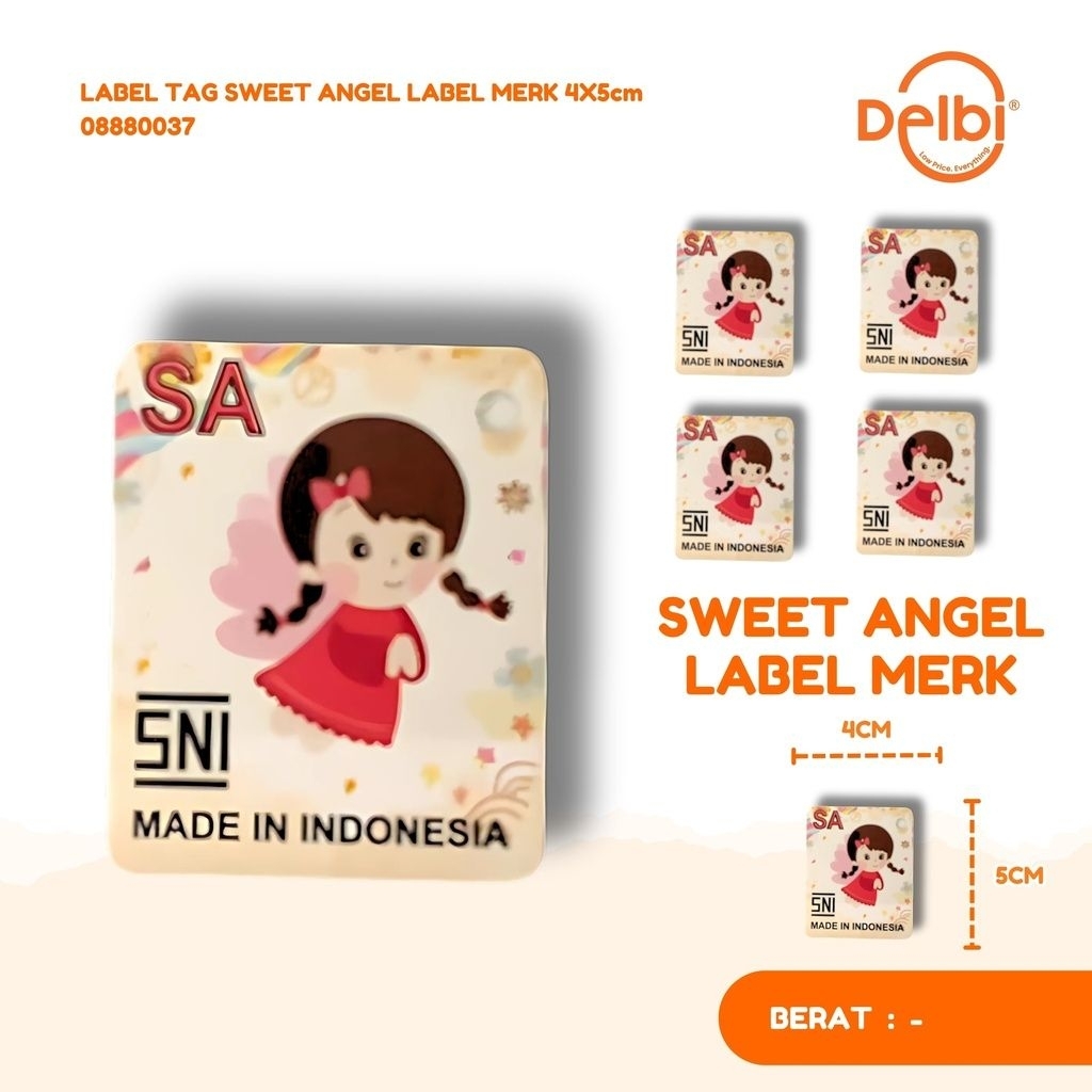 

LABEL TAG SWEET ANGEL LABEL MERK 4X5cm