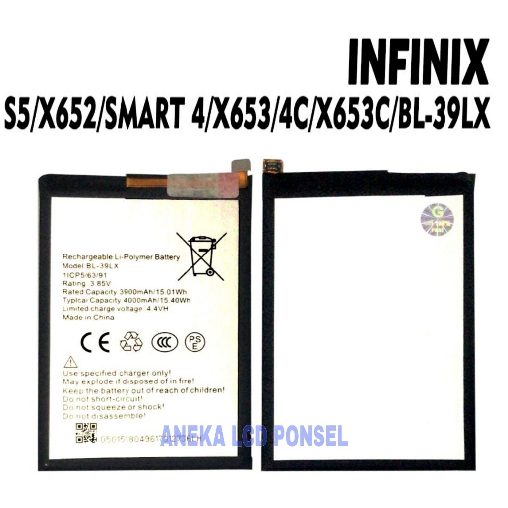 BATERAI (BL-39LX) INFINIX S5 X652/SMART 4 X653/4C X653C