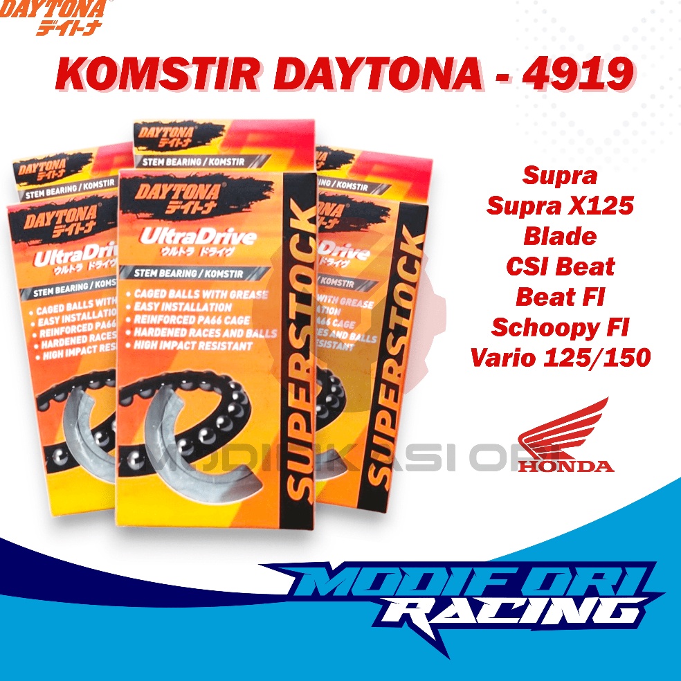 Komstir Daytona Beat Vario 15  125 Beat Fi ESP Supra X  4919 DAYTONA KODE H6J1