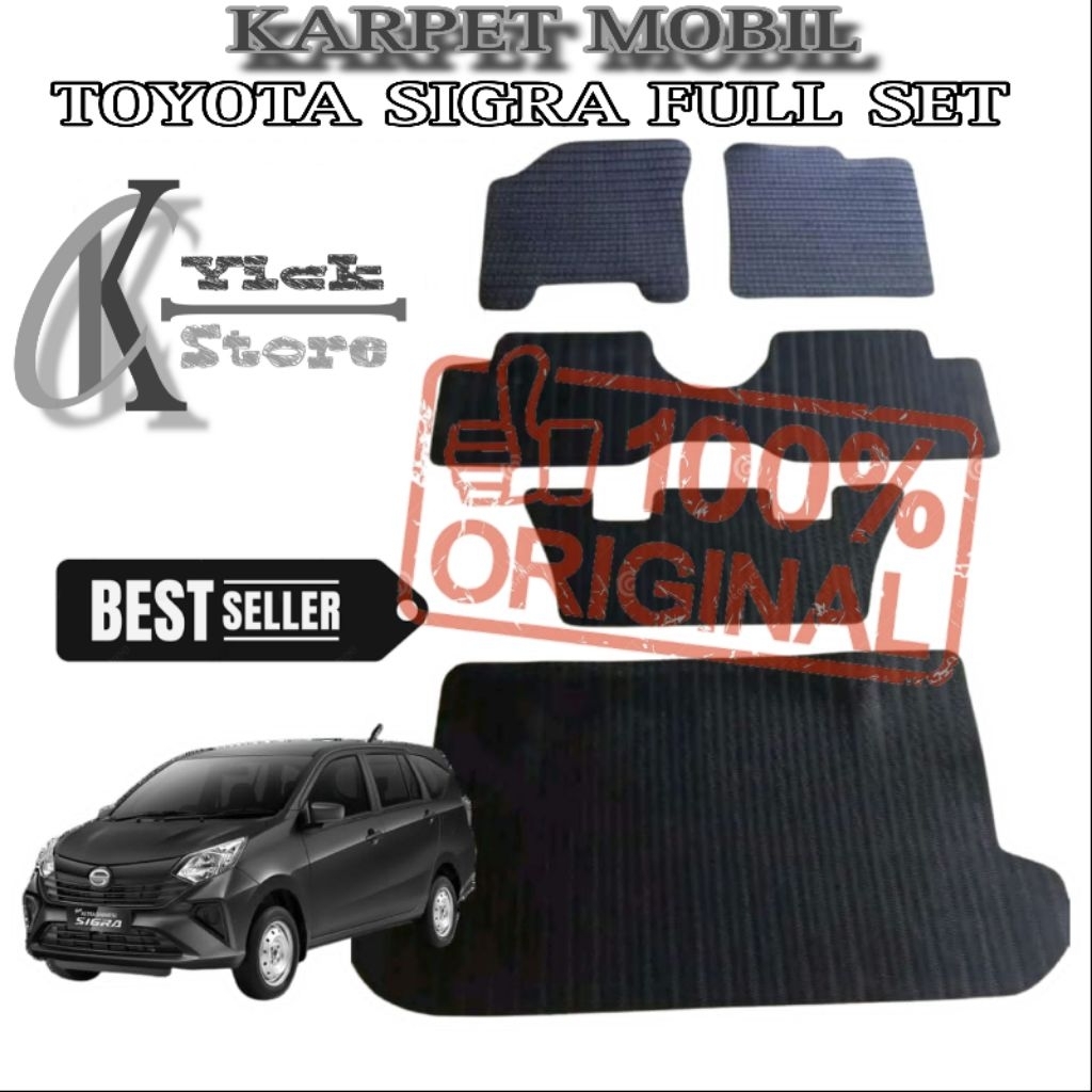Karpet mobil Sigra full set / Karpet sigra full set / matras alas kaki depan mobil Toyota Sigra full