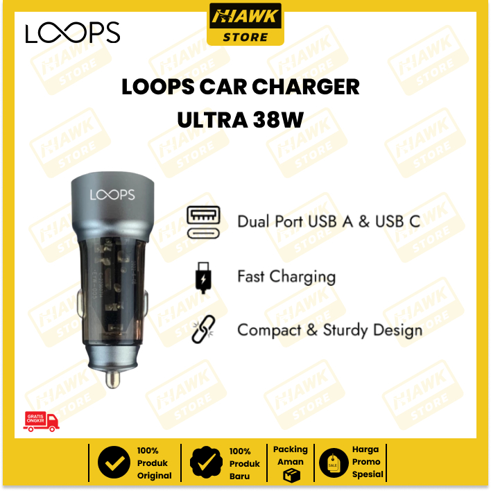 LOOPS Car Charger Ultra 38W