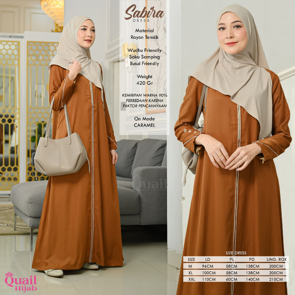 Quail Hijab - SABIRA EXCLUSIVE DRESS ORI QUAIL RAYON TENSILK ORIGINAL QUAIL HIJAB