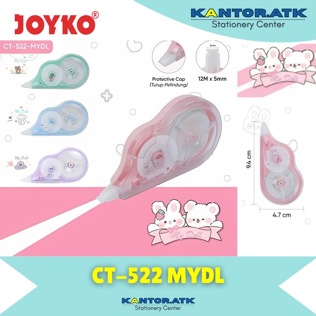 

(12Pc) Joyko CT-522 MYDL / Tip Ex Roll Joyko CT522 MYDL