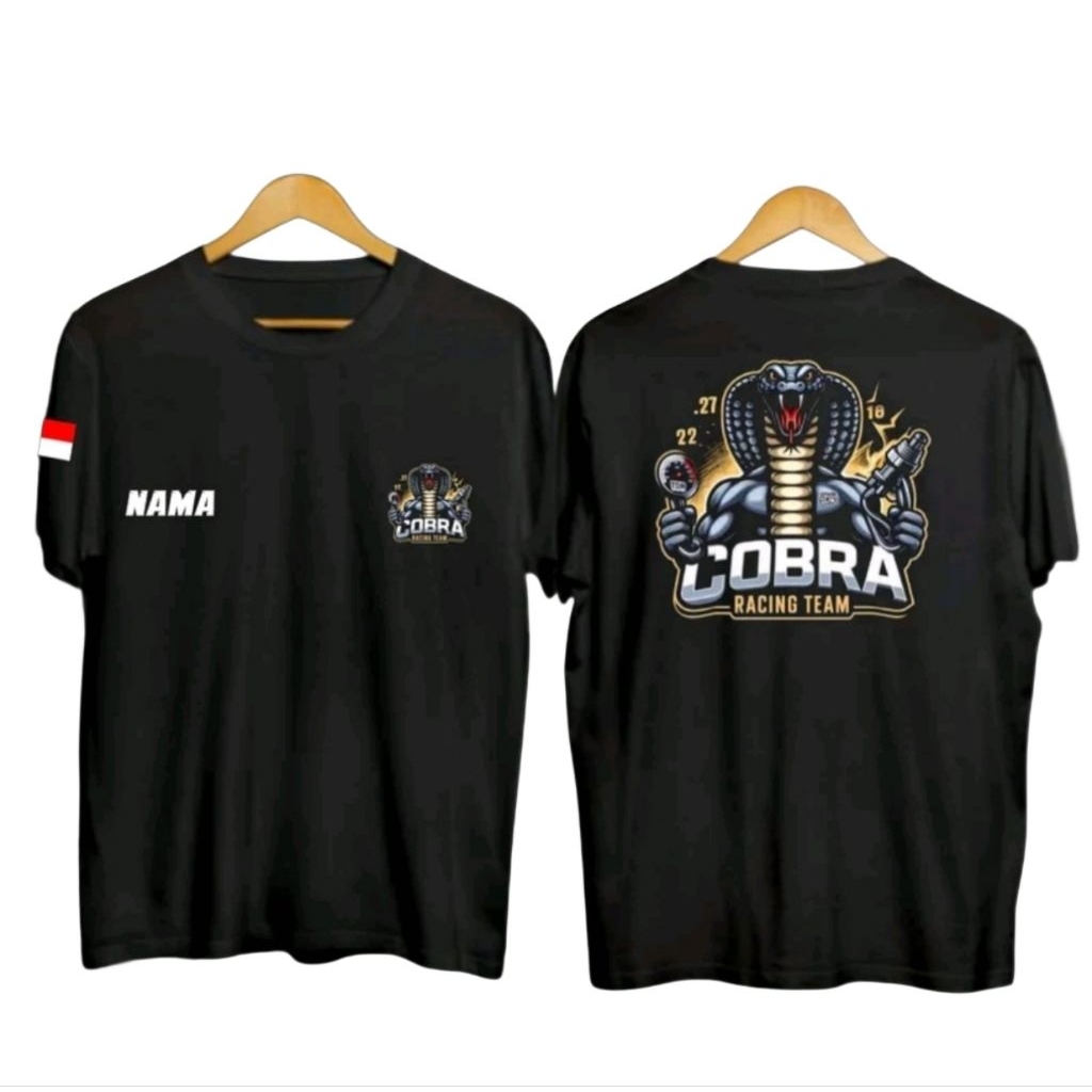 KAOS COBRA RACING TEAM SABLON DTF FREE NAMA