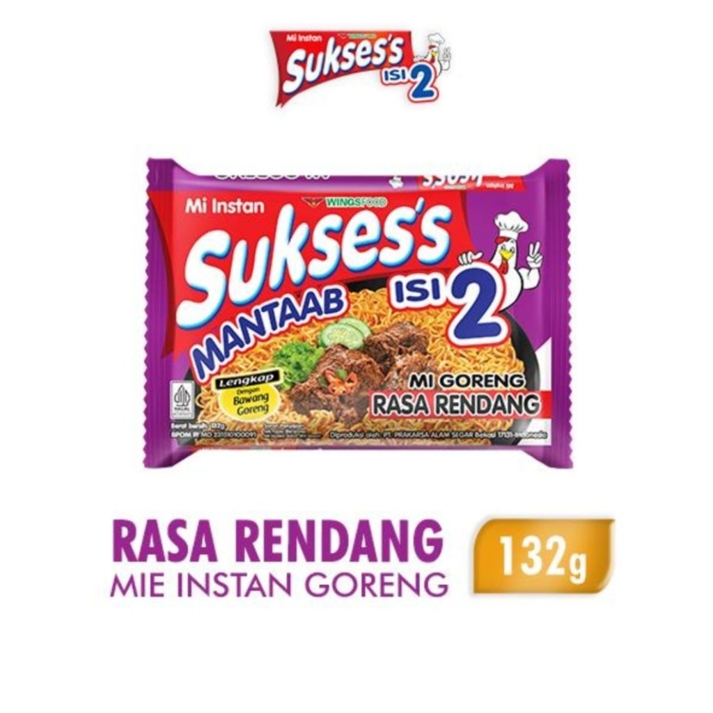 

[ 1 Dus - 24 Pcs ] Mie Sukses Instan isi 2 Rasa Rendang 132 gr