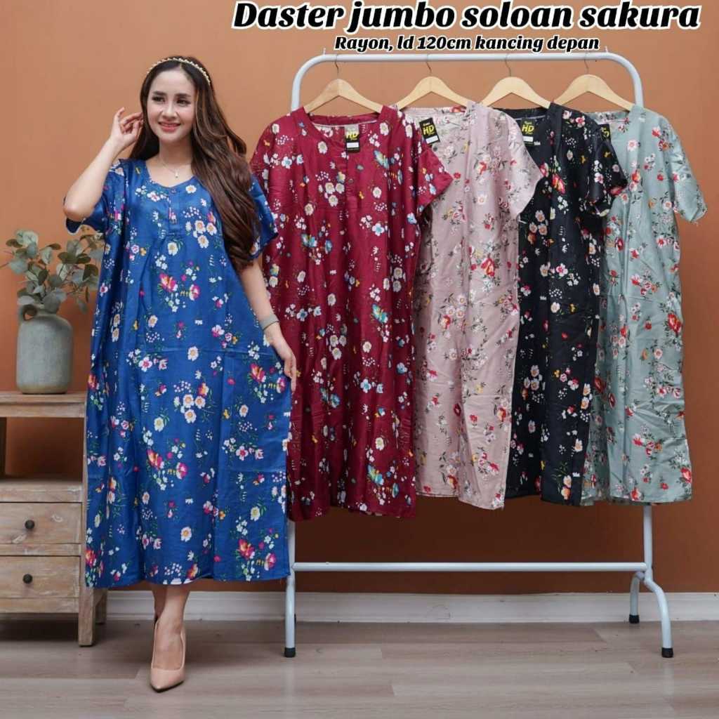 DASTER WANITA JUMBO / DASTER WANITA KEKINIAN /  MOTIF BUNGA / NYAMAN UNTUK BUSUI / PIYAMA / BAJU TID