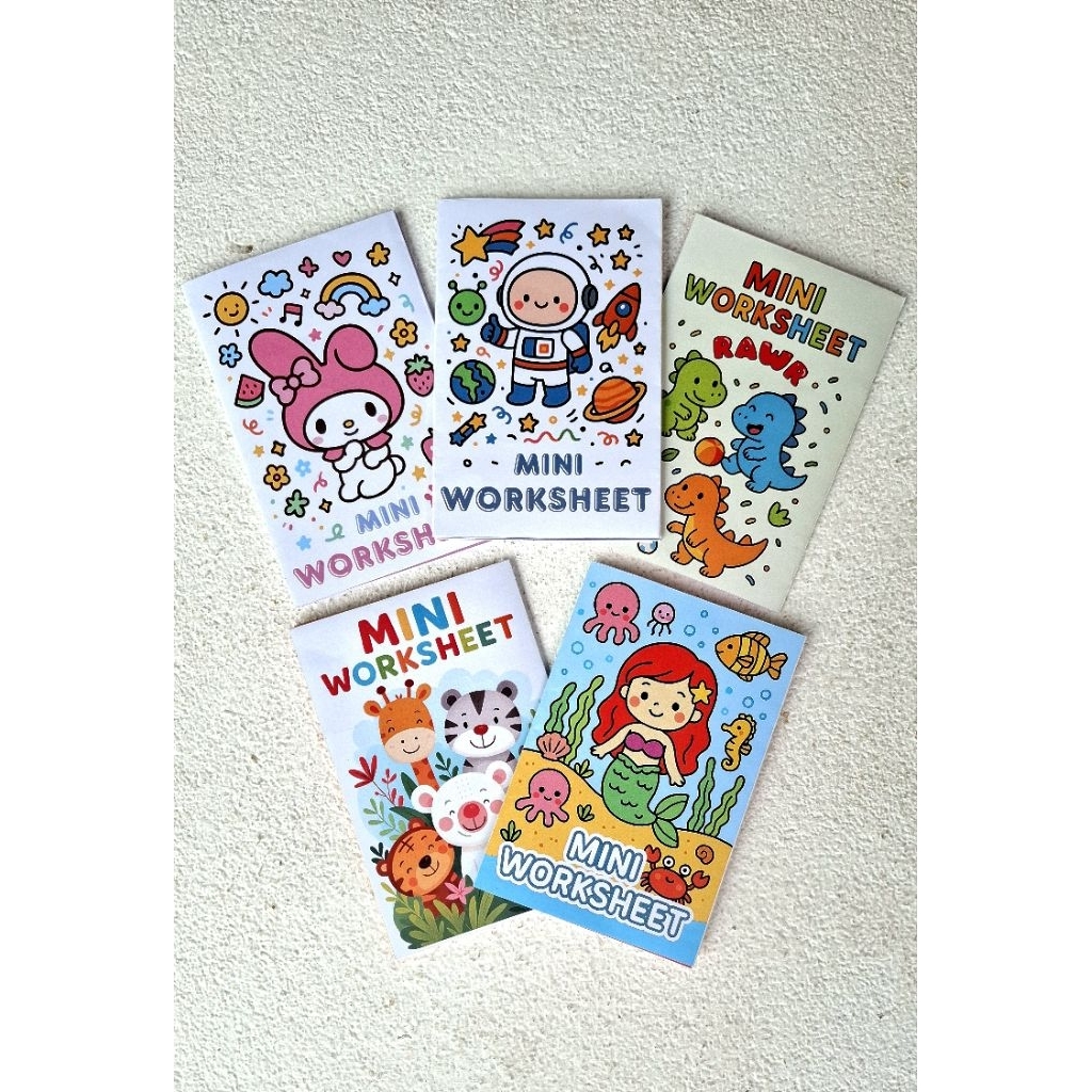 MINI WORKSHEET /WORKSHEET ANAK/WORKSHEET KINDERGARTEN /WORKSHEET PG-TK /SOUVENIR ULANG TAHUN ANAK