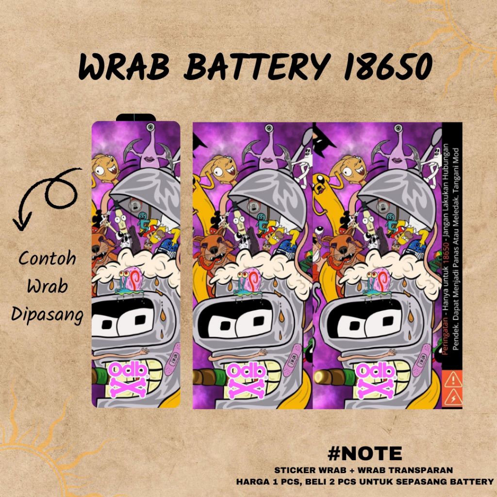 

Stiker Wrap Baterai 18650 Full Motif V9 Abstrak - Untuk Melindungi Baterai