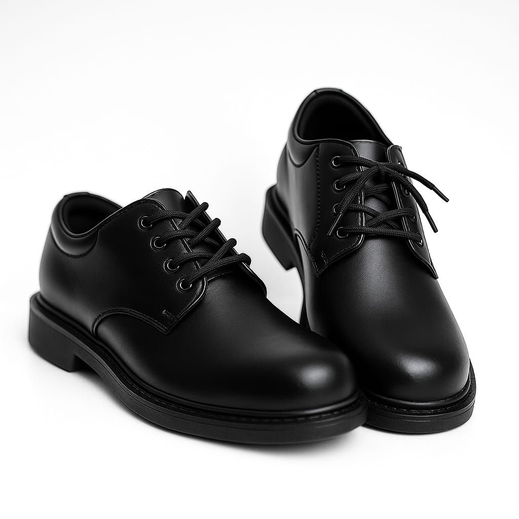 SEPATU PANTOFEL PRIA JUMBO TALI FORMAL KERJA KANTOR KULIT HITAM DOFF UKURAN BESAR BIG SIZE 46 47 48