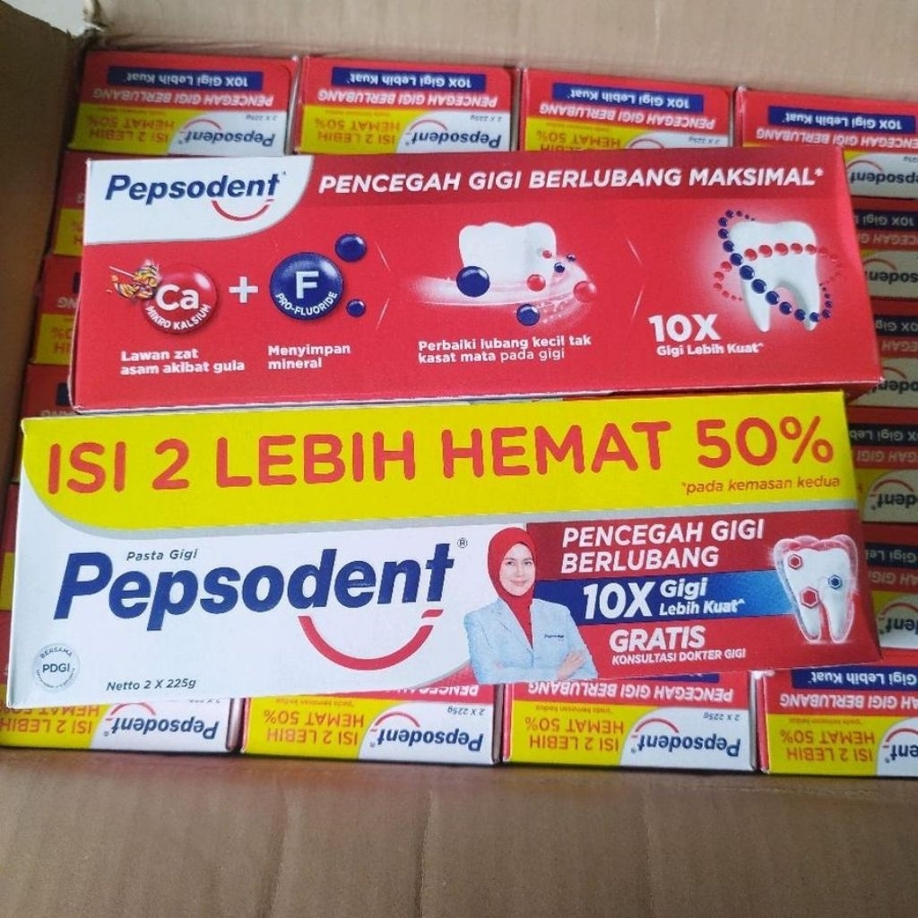 Pepsodent Jumbo 225gr Isi 2 - 225gr isi 2