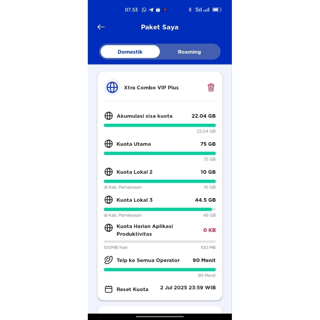 Kartu XL Xtra Combo VIP Plus Disc 90%